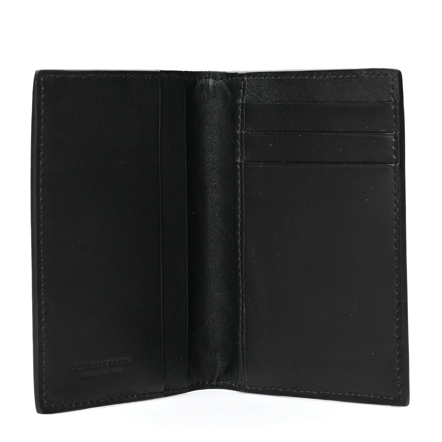 Nappa Intrecciato Bi-Fold Wallet Black