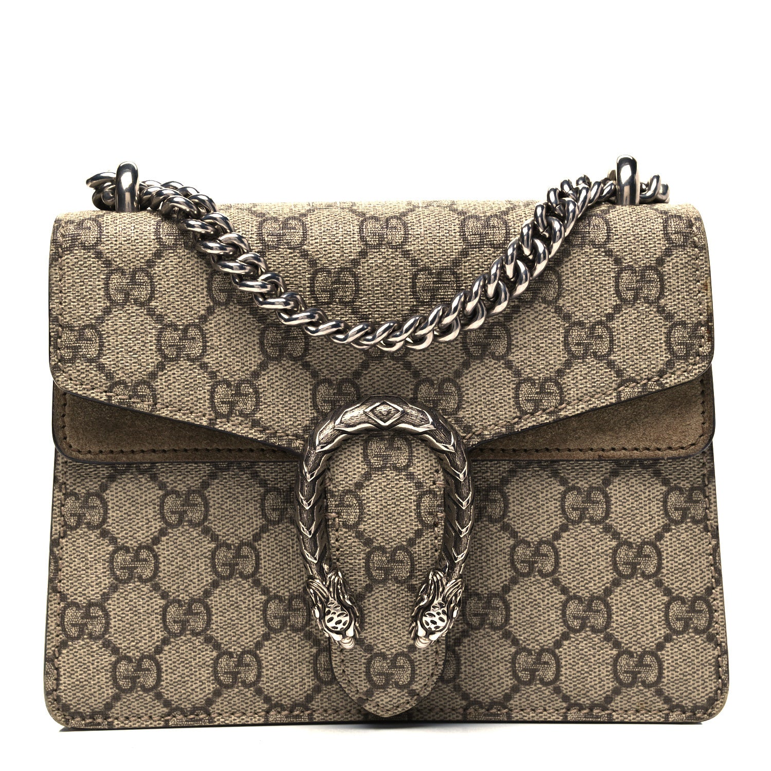 Gucci GG Supreme Monogram Mini Dionysus Shoulder Bag Taupe 1 of 10
