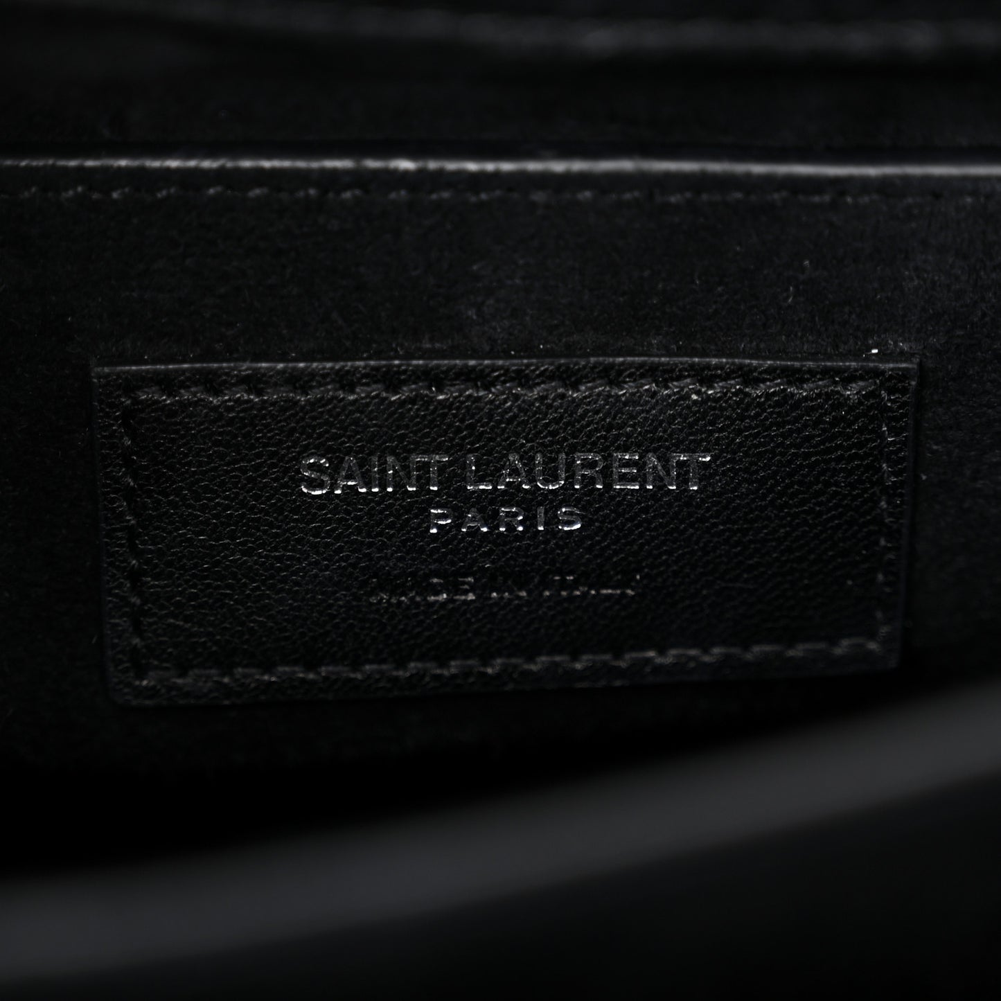 Grained Calfskin Medium Monogram Sunset Satchel Black