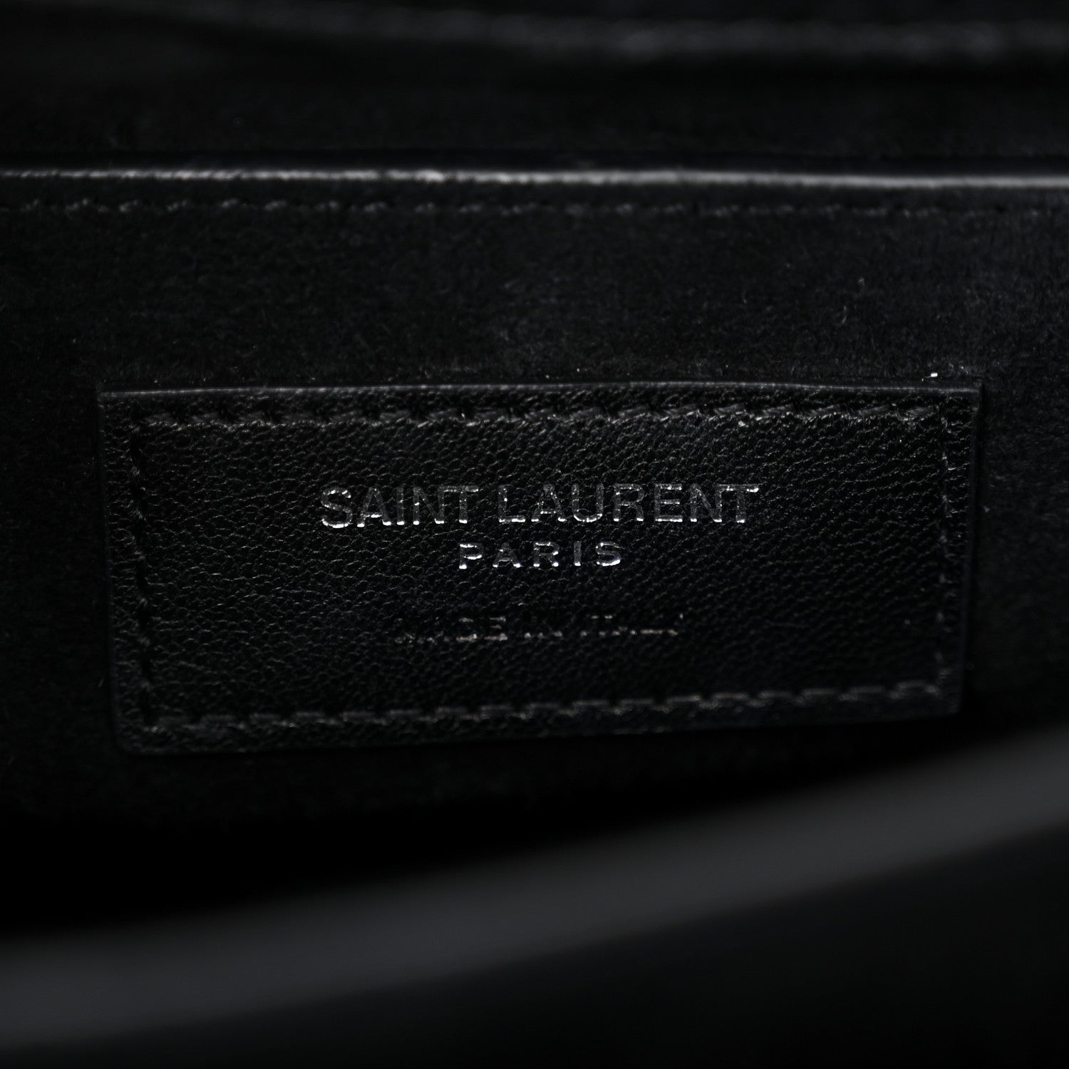Saint Laurent Grained Calfskin Medium Monogram Sunset Satchel Black 5 of 9