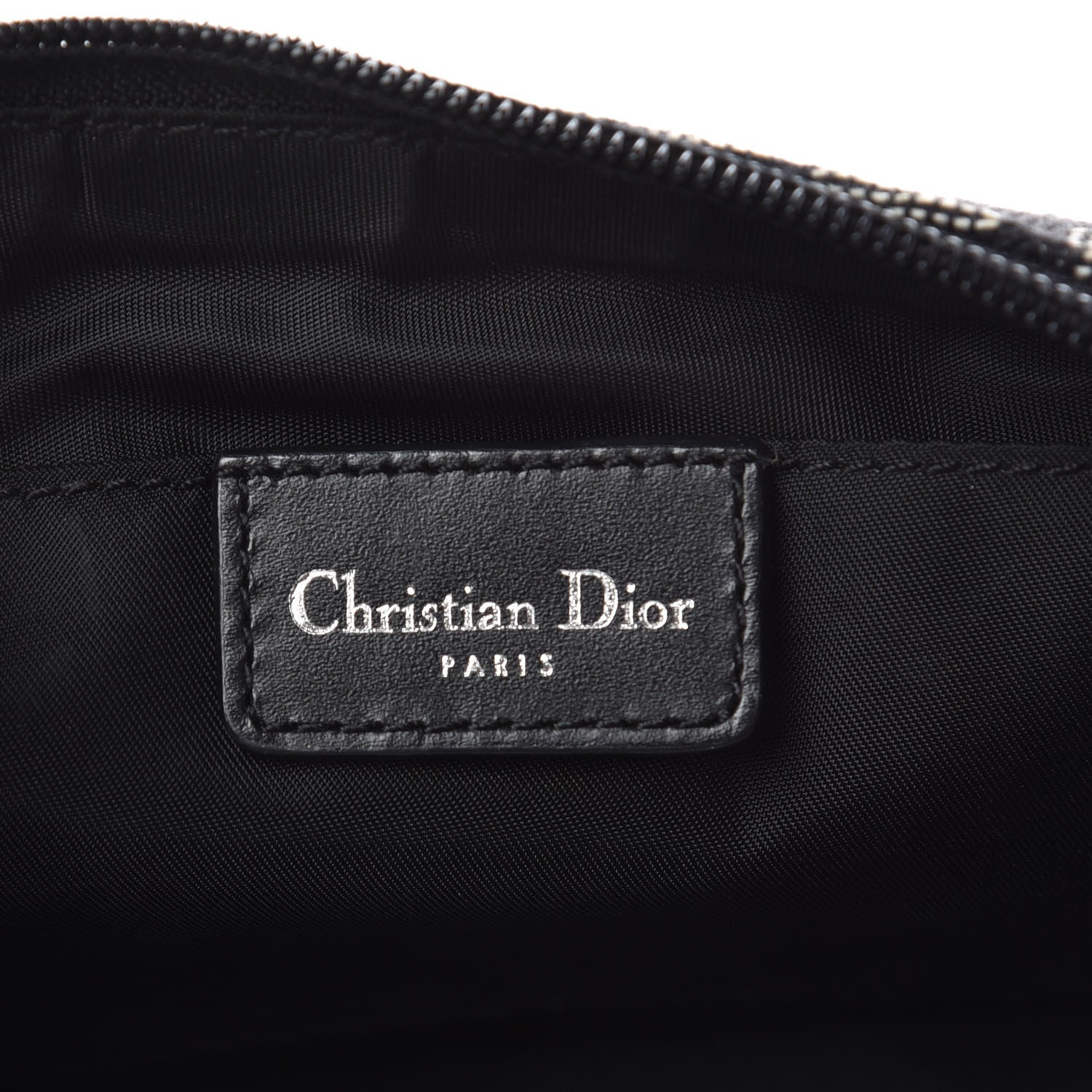 Christian Dior Monogram Shoulder Bag Pochette Black 6 of 10