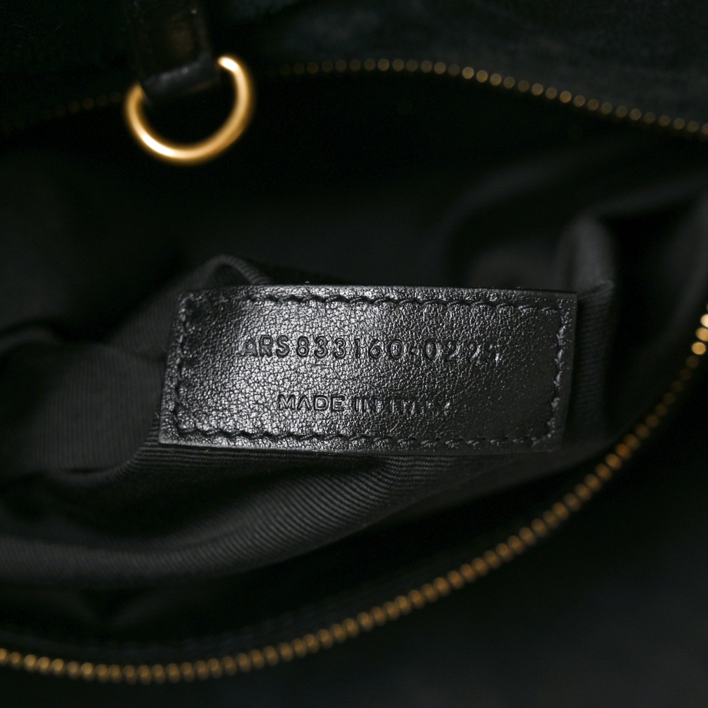 Santorini Lux Calfskin Y Drawstring Tote Black