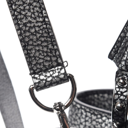 Louis Vuitton Metallic Taurillon Capucines PM Silver Black 9 of 11