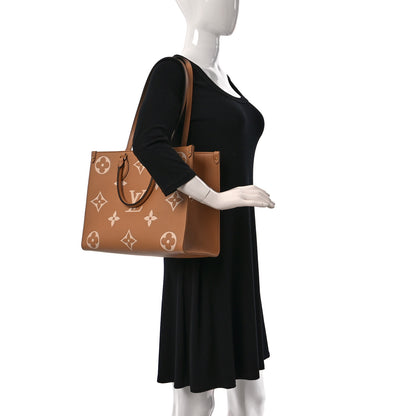 Louis Vuitton Empreinte Monogram Giant Onthego MM Arizona Creme 2 of 11