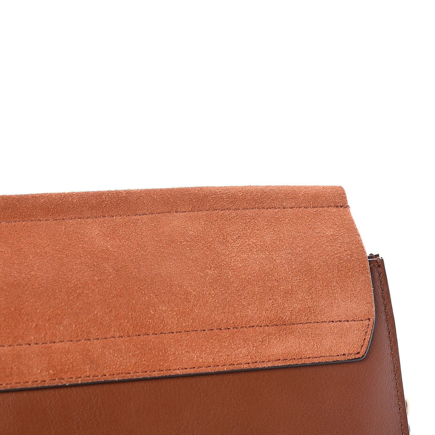 Suede Calfskin Medium Faye Shoulder Bag Tobacco