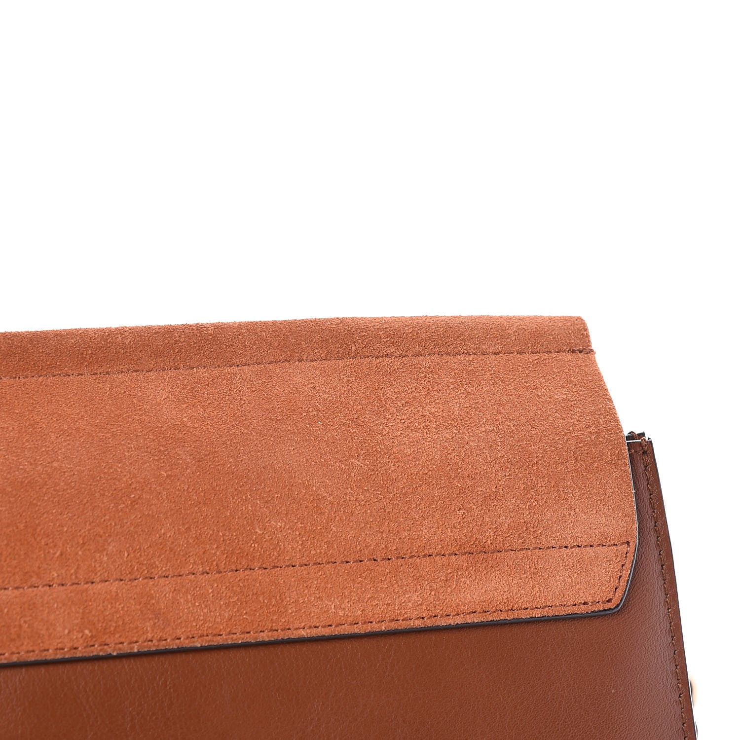 Chloe Suede Calfskin Medium Faye Shoulder Bag Tobacco 11 of 12