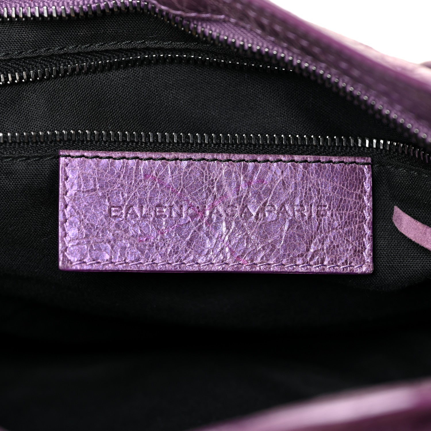 Balenciaga Agneau Classic Hardware City Metallic Purple 7 of 18