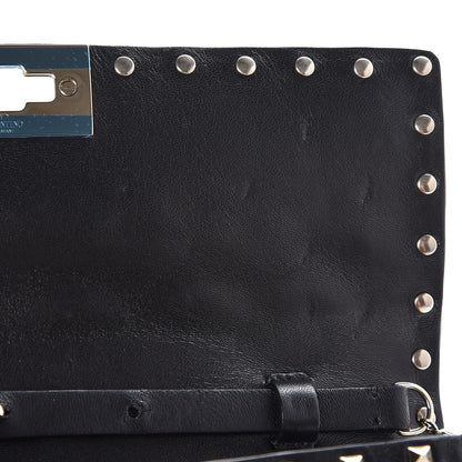Valentino Garavani Lambskin Rockstud Spike Wallet on Chain Black 7 of 7