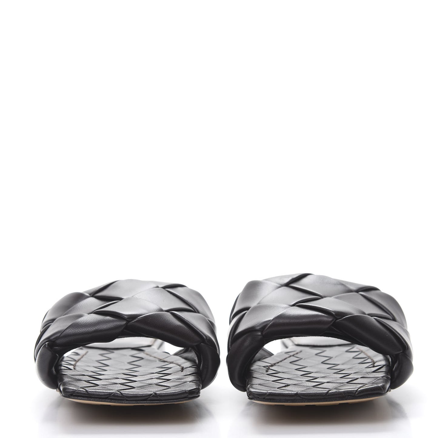 Nappa Maxi Intrecciato Lido Flat Sandals 38 Fondant