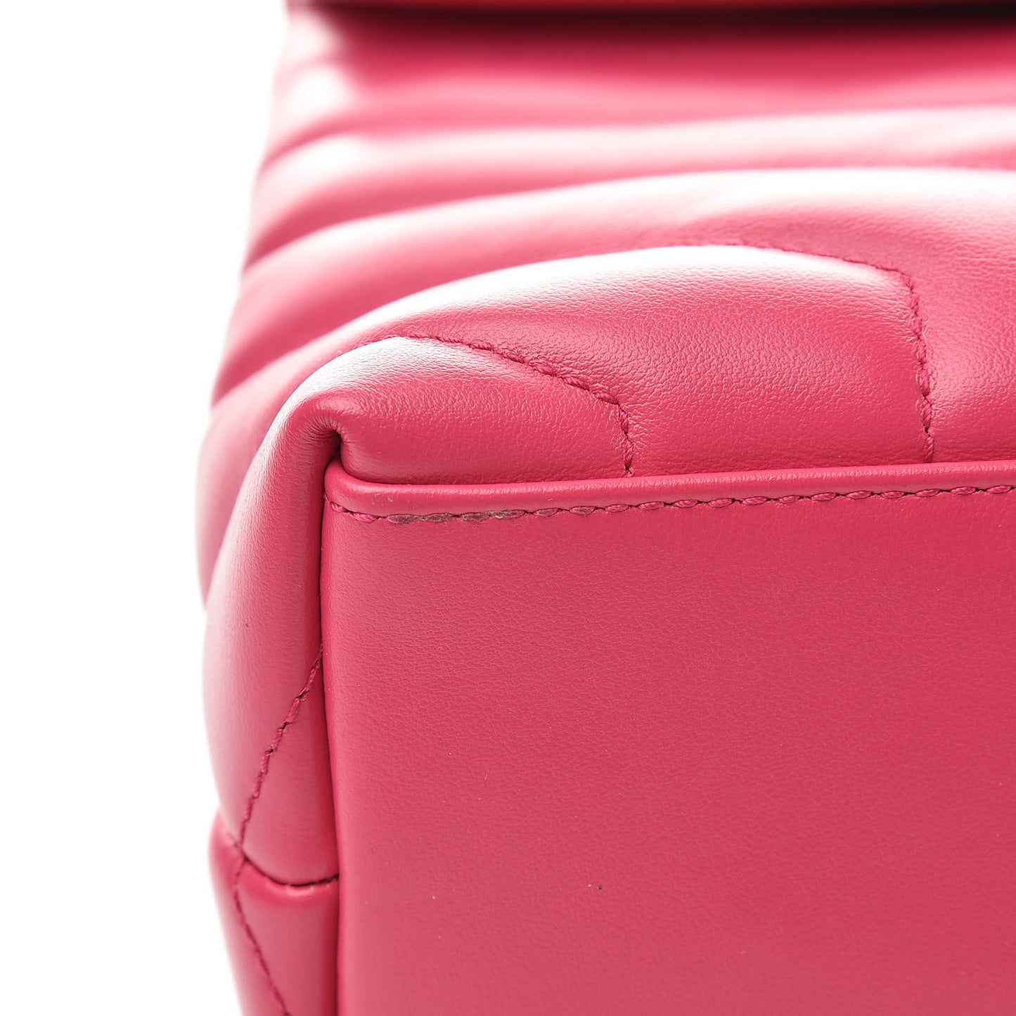 Calfskin Y Quilted Monogram Small Loulou Chain Satchel Fresh Fuchsia