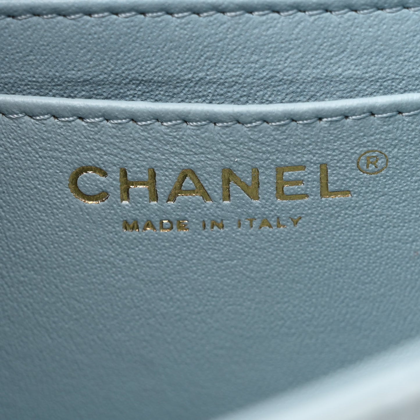 Aged Calfskin Quilted 2.55 Reissue Mini Flap Light Blue