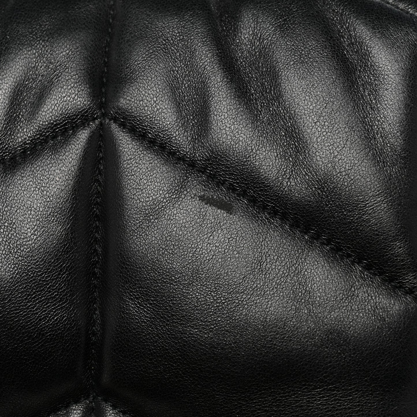 Lambskin Quilted Medium Loulou Puffer Monogram Chain Satchel Black