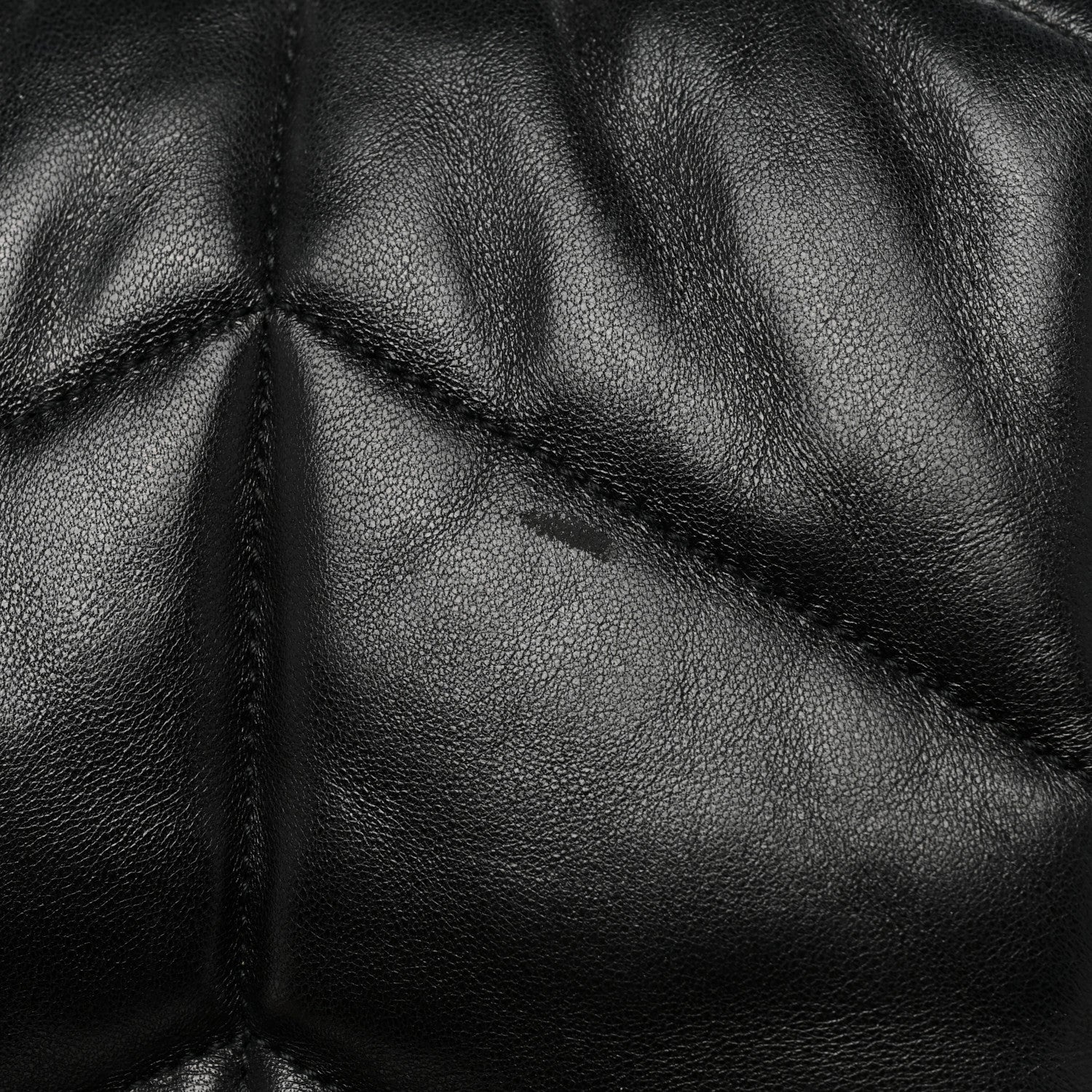 Saint Laurent Lambskin Quilted Medium Loulou Puffer Monogram Chain Satchel Black 14 of 16