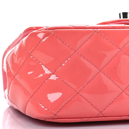 Chanel Patent Quilted Mini Square Flap Pink 8 of 9