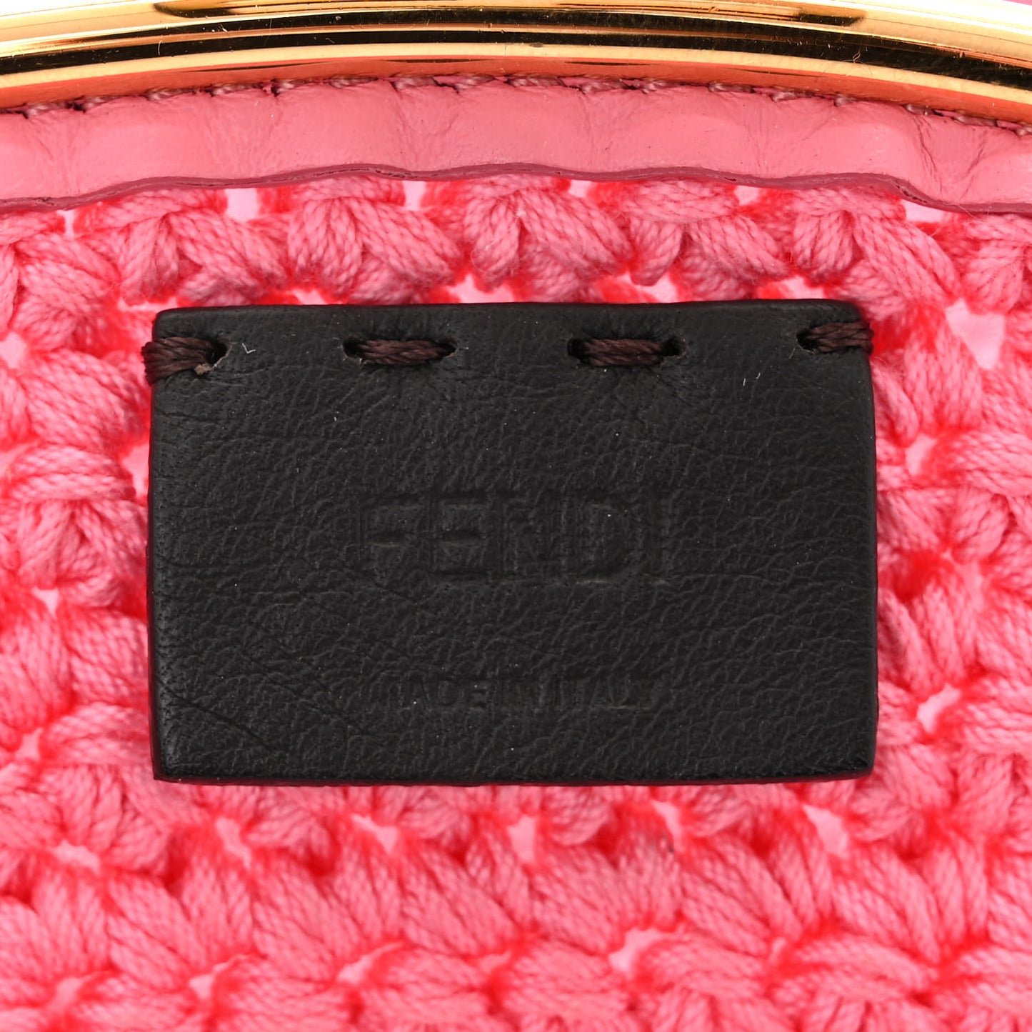Fabric Crochet Baguette Phone Bag Rosa