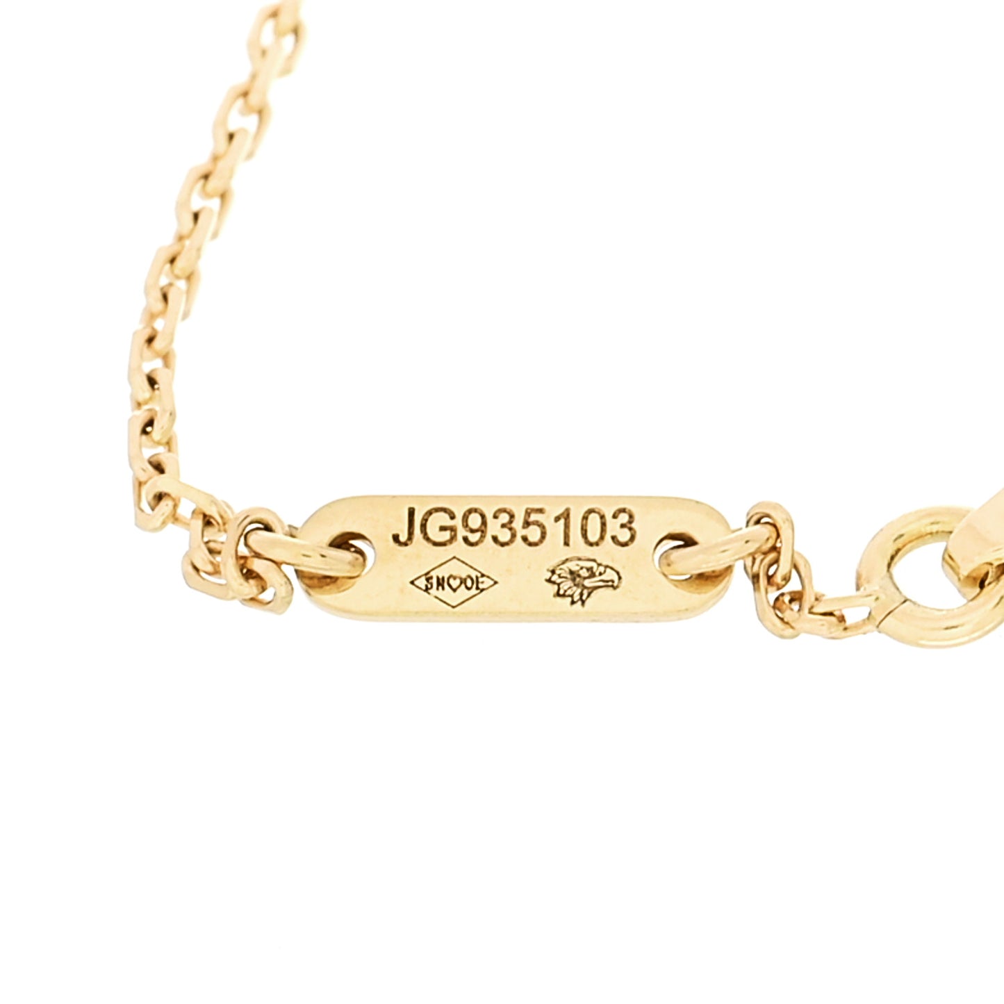 18K Yellow Gold Mother of Pearl Sweet Alhambra Bracelet