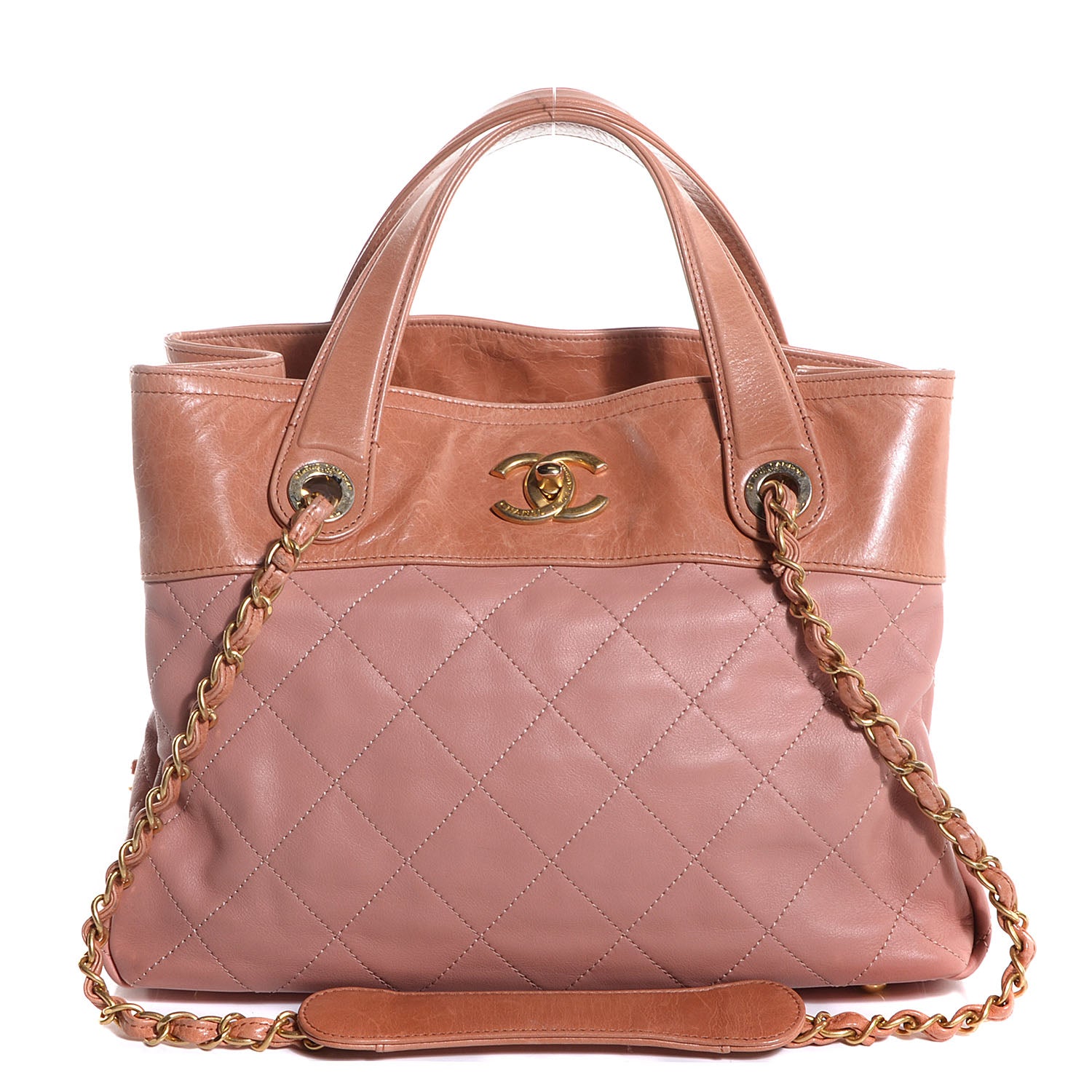 Chanel Calfskin Small In The Mix Shopping Tote Light Red 1 of 7