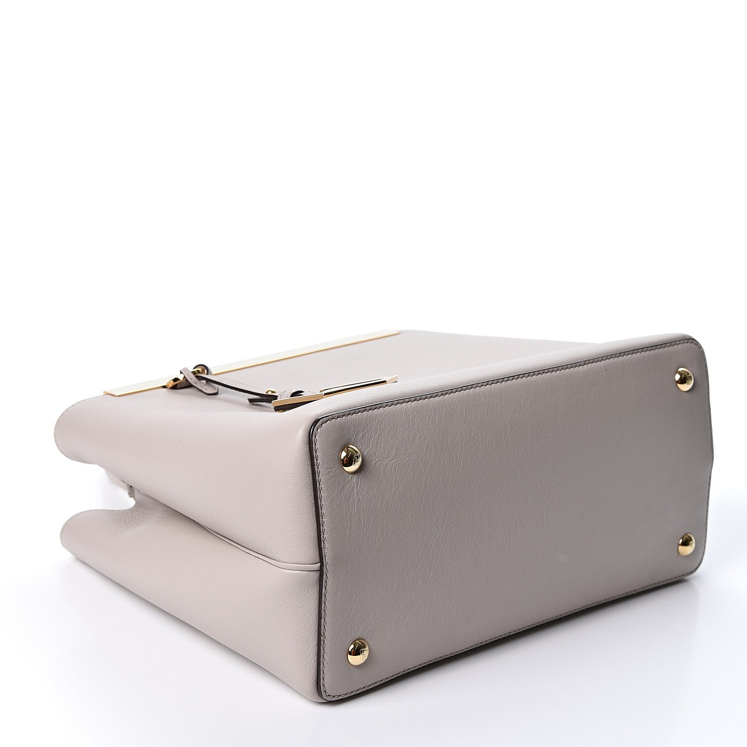Fendi Vitello Dolce Petite 2Jours Tote Grigio Polvere Baby Pink 3 of 8