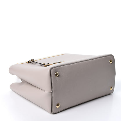 Fendi Vitello Dolce Petite 2Jours Tote Grigio Polvere Baby Pink 3 of 8