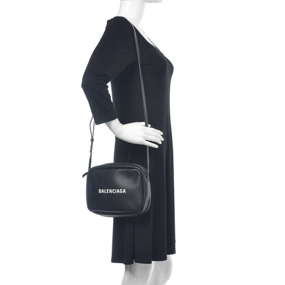 Balenciaga Calfskin Logo S Everyday Camera Bag Black 2 of 9
