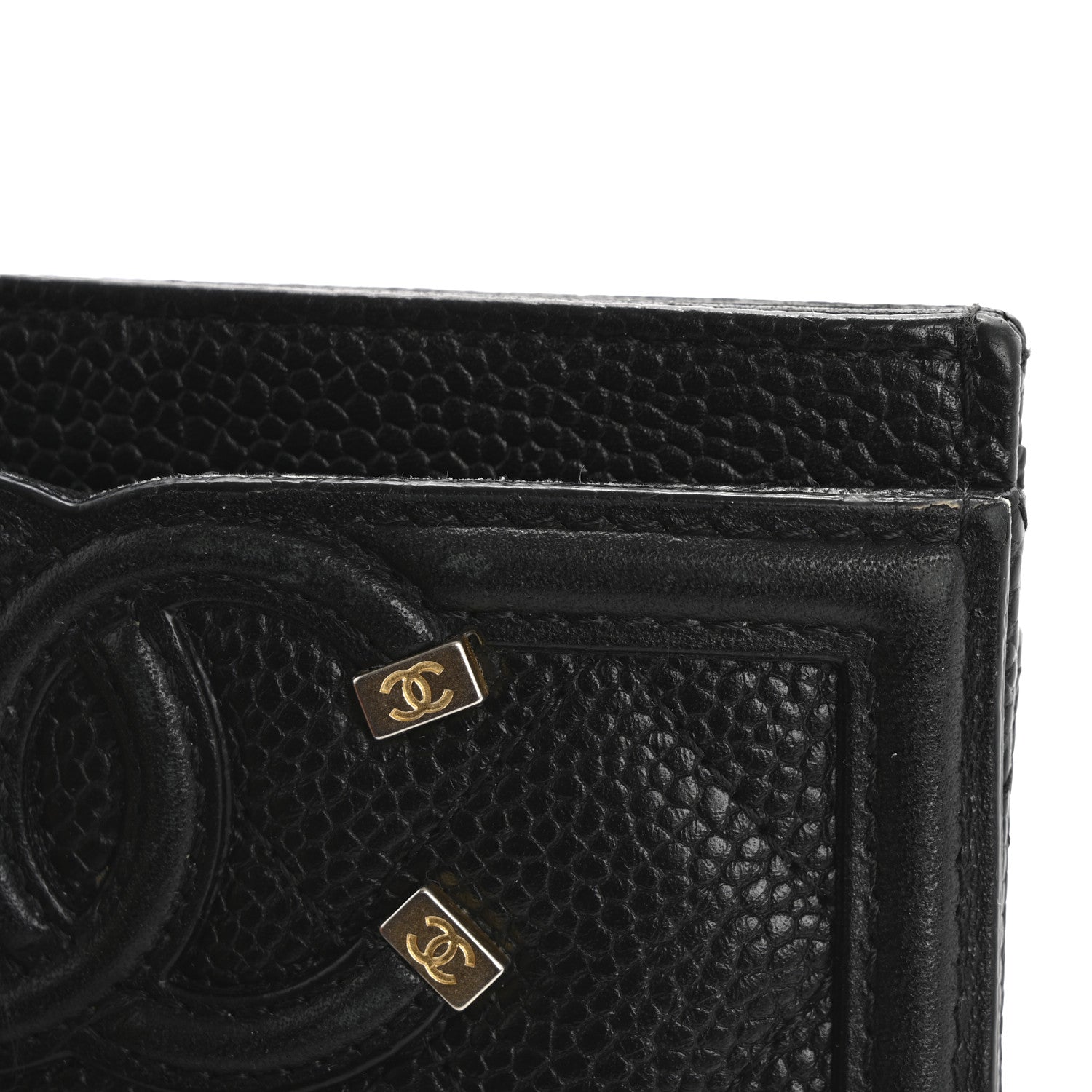 Chanel Caviar Quilted Filigree Card Holder Black 12 of 13
