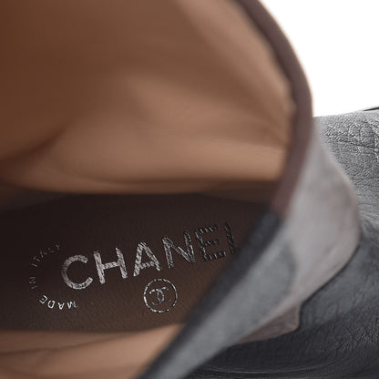 Chanel Lambskin Calfskin High Boots 36.5 Dark Brown Black 9 of 15