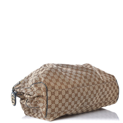 Gucci Monogram Large Sukey Tote Metallic Blue 4 of 9