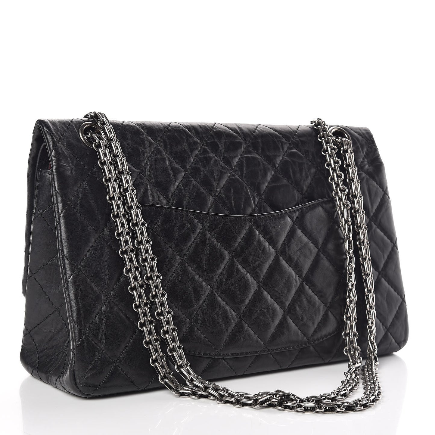 Aged Calfskin Quilted 2.55 Reissue 226 Flap Black