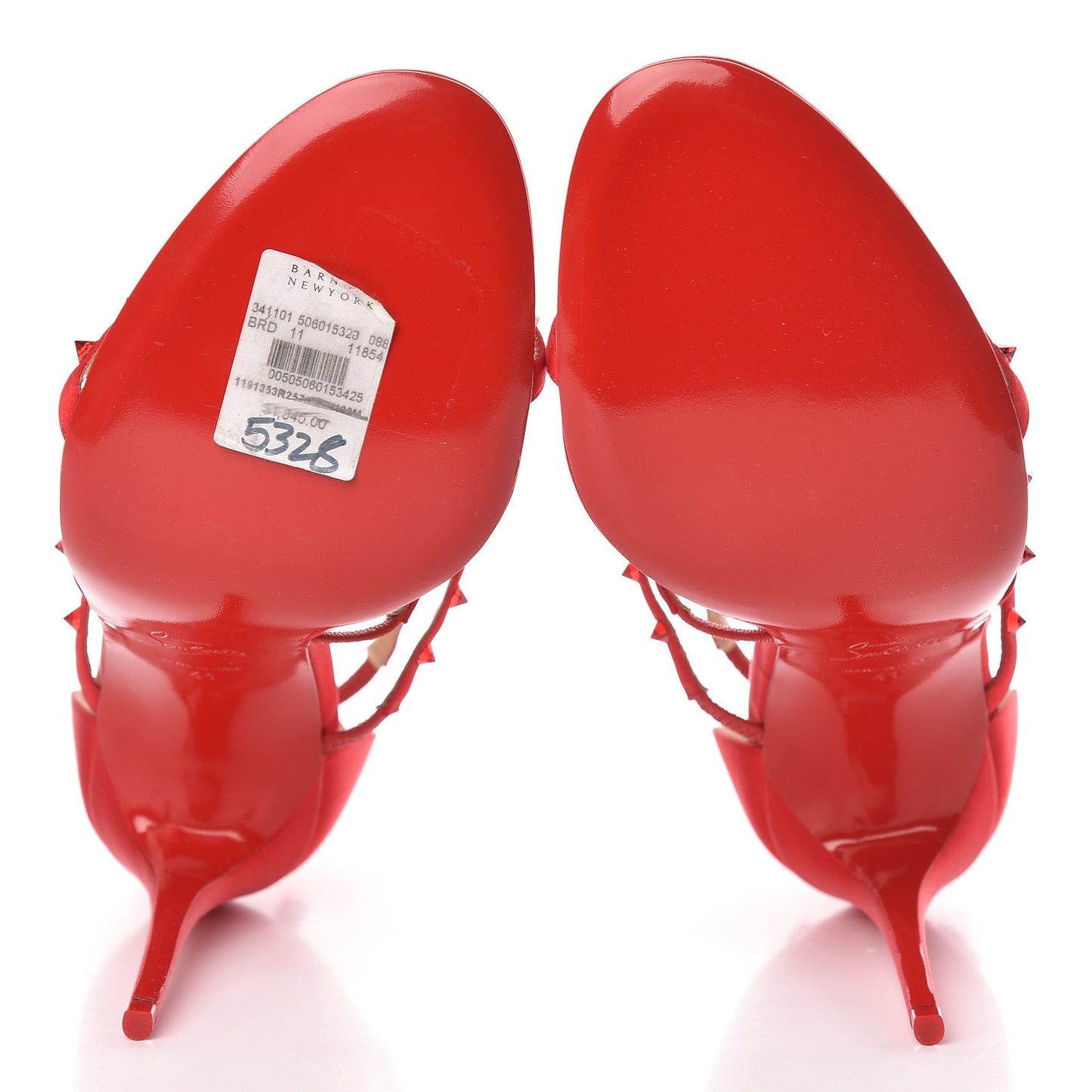 Crepe Satin Crystal Spikes Forever KST Sandal 41 Version Loubi