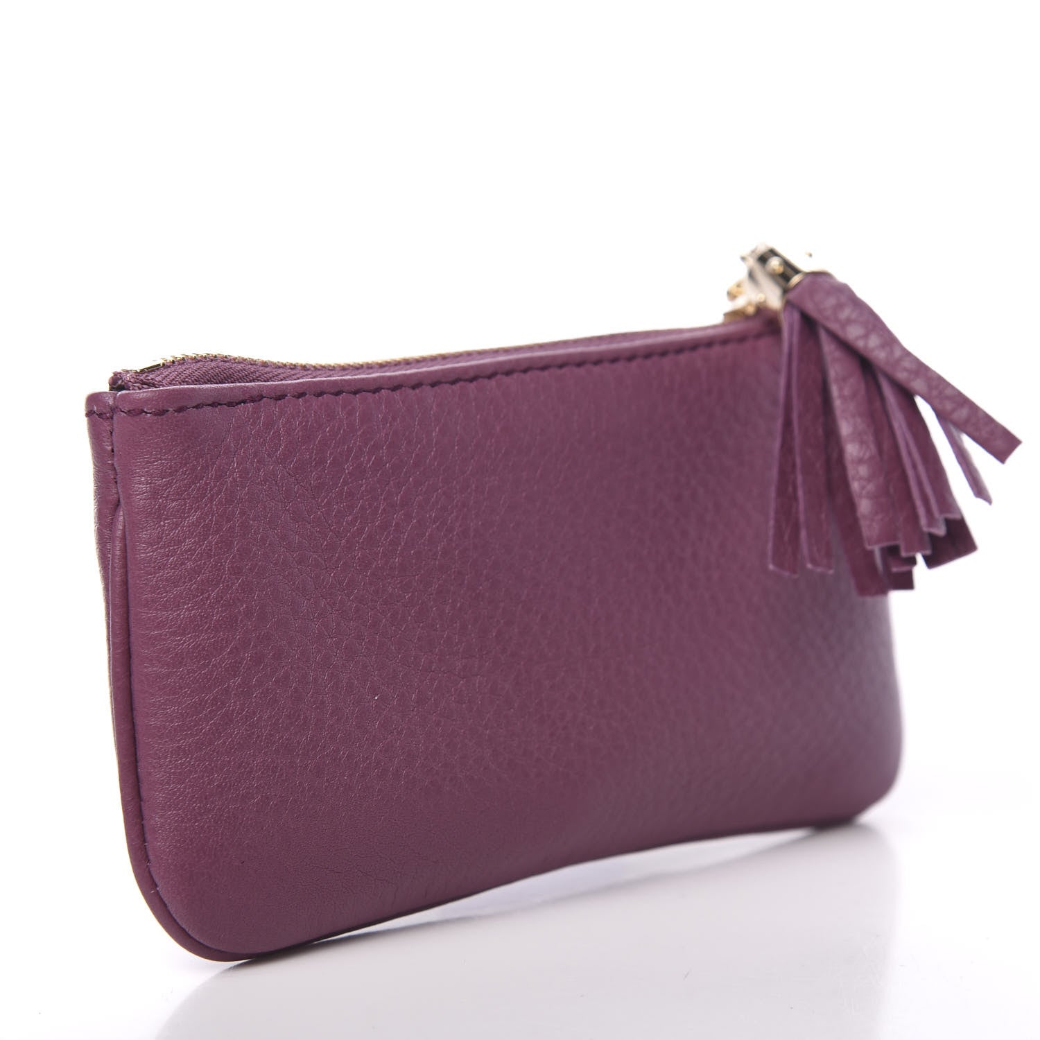 Gucci Pebbled Calfskin Soho Key Case Peonia Flower 2 of 7