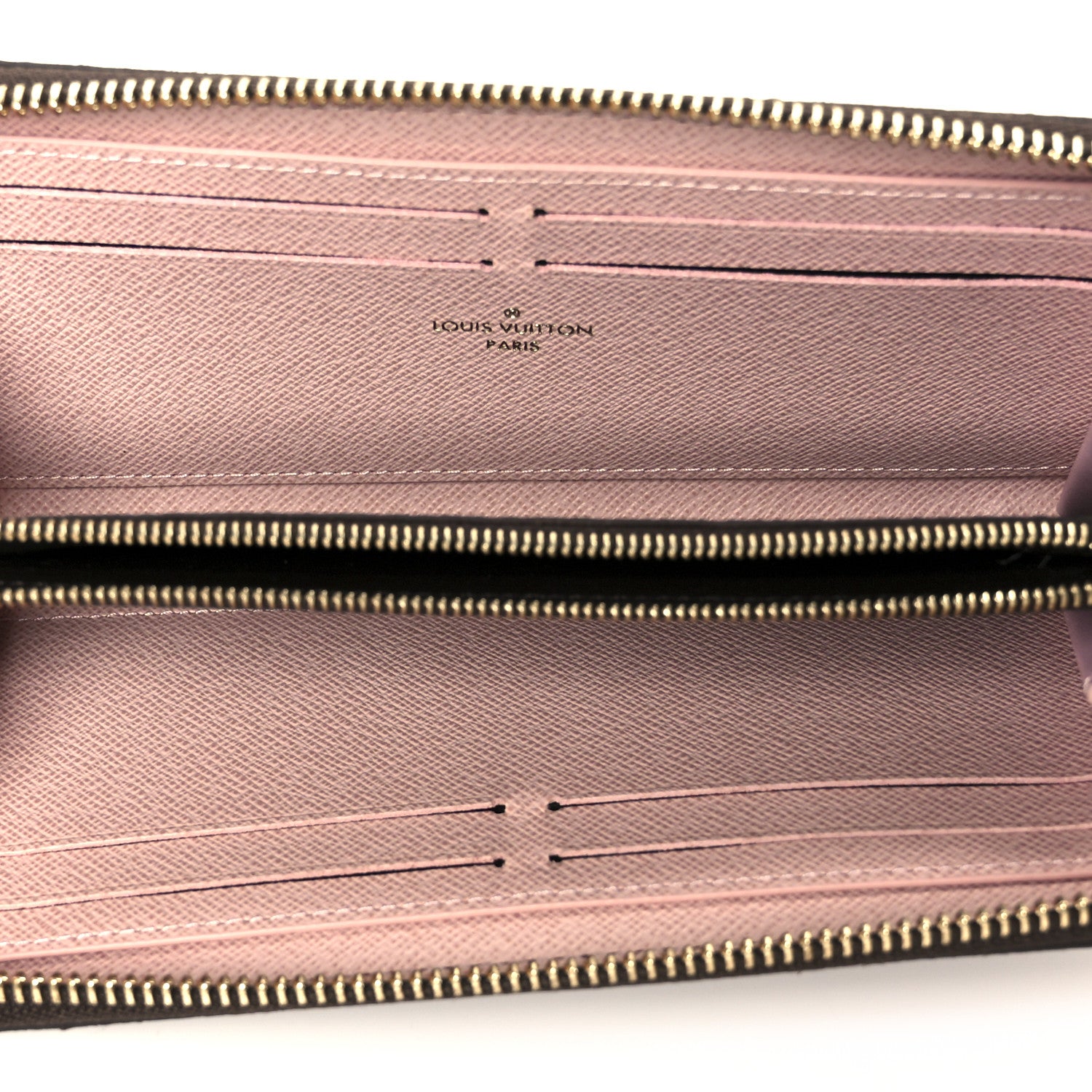 Louis Vuitton Damier Ebene Clemence Wallet Rose Ballerine 5 of 8