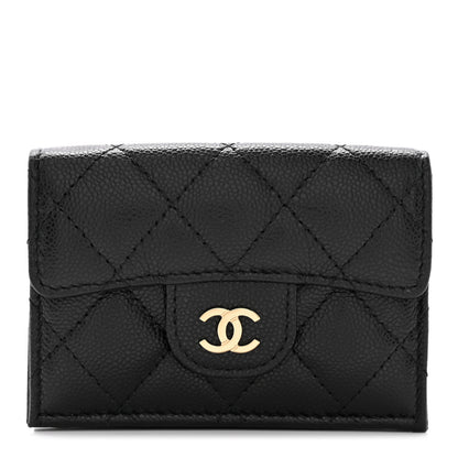 Chanel Caviar Quilted Double Flap Wallet Black 1 of 10