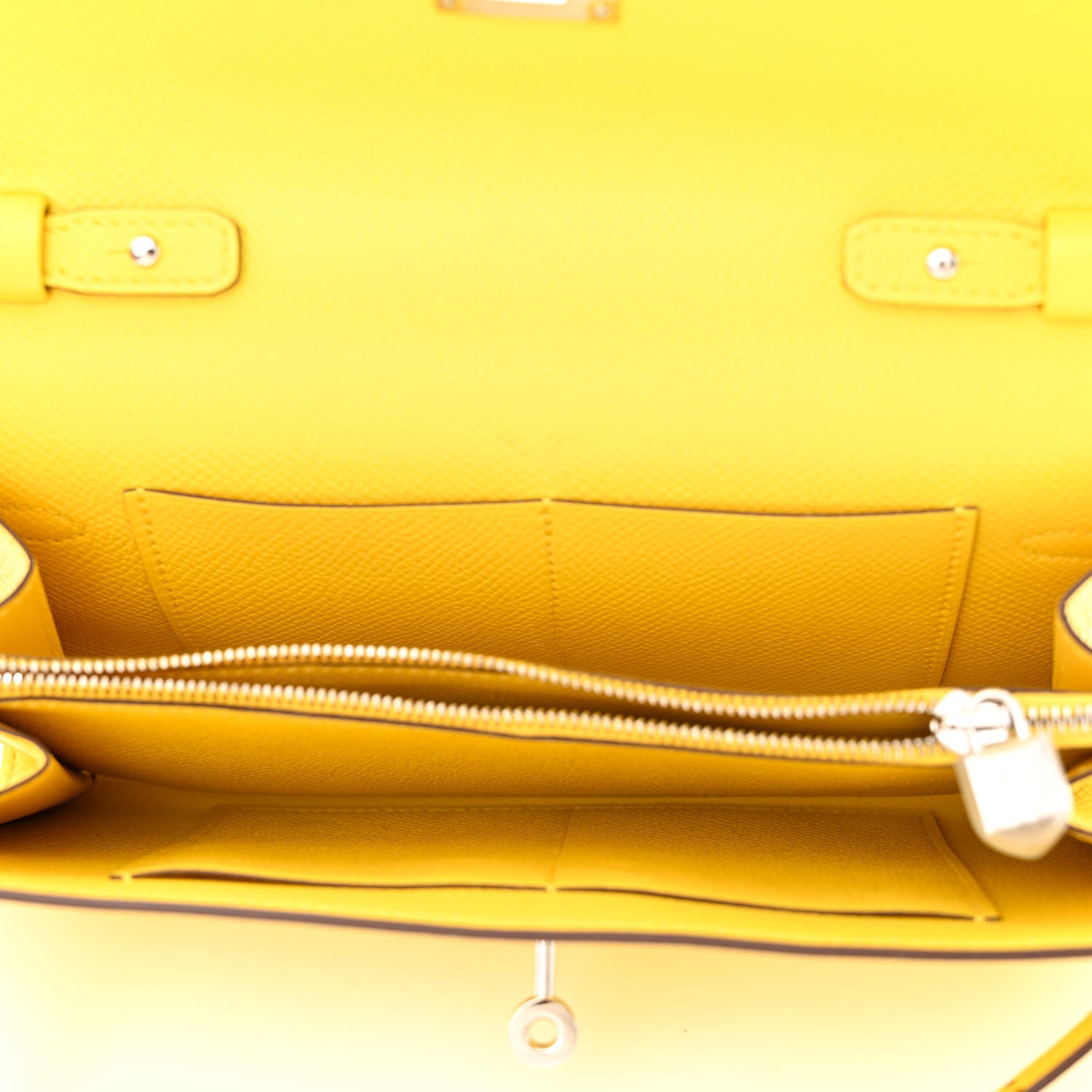 Hermes Epsom Kelly Wallet To Go Jaune De Naples 5 of 14