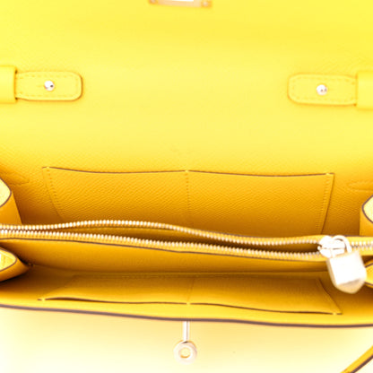 Hermes Epsom Kelly Wallet To Go Jaune De Naples 5 of 14