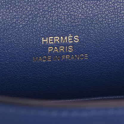 Hermes Swift Kelly Pochette Clutch Bleu Brighton 15 of 27