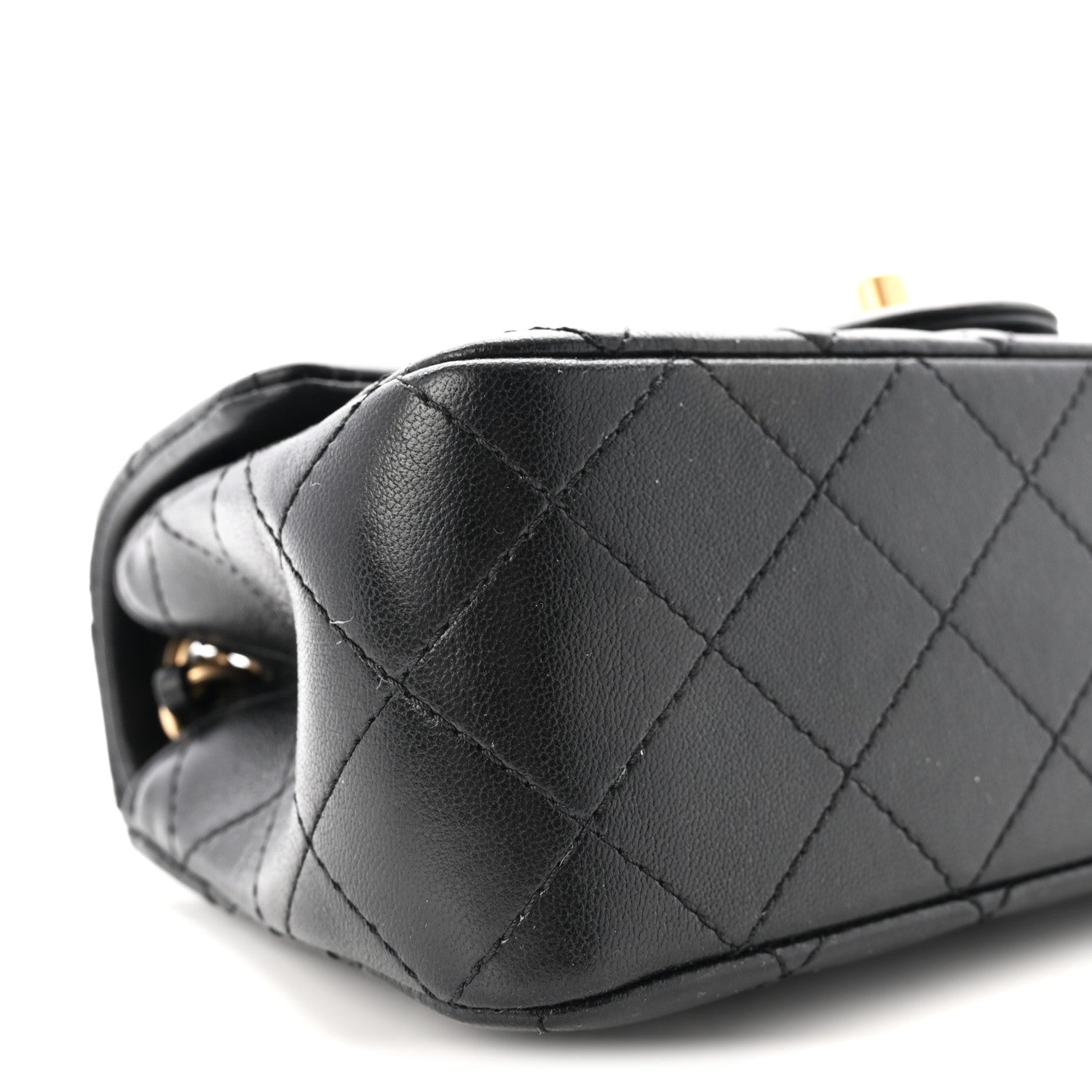Chanel Lambskin Quilted Mini Rectangular Pearl Crush Flap Black 9 of 10