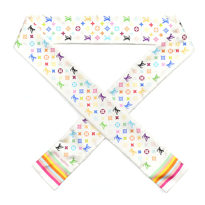 Louis Vuitton Silk Monogram Multicolor Bandeau White 1 of 4