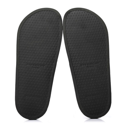 Givenchy Rubber Checkered Logo Pool Slide Sandals 38 Black 4 of 4