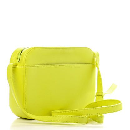 Balenciaga Calfskin Logo S Everyday Camera Bag Acid Green Black 3 of 9