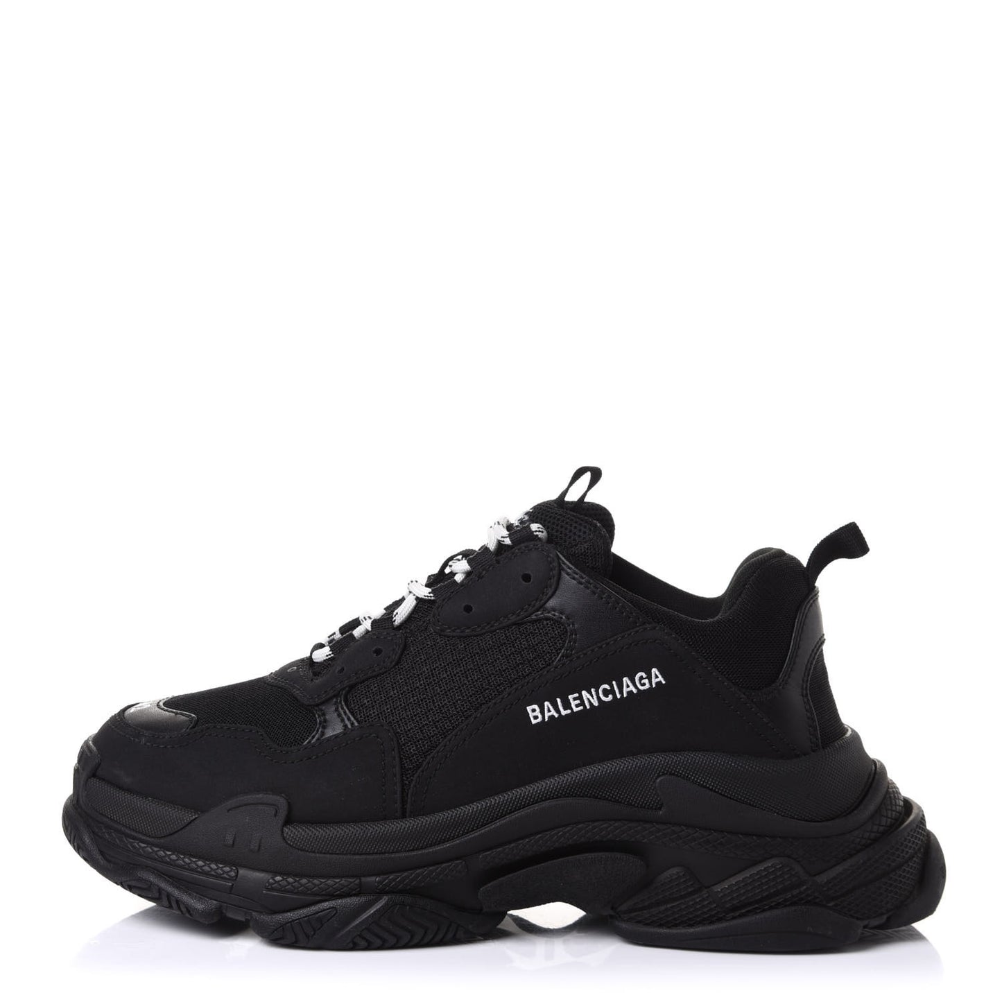 Fabric Mesh Mens Triple S Sneakers 42 Black