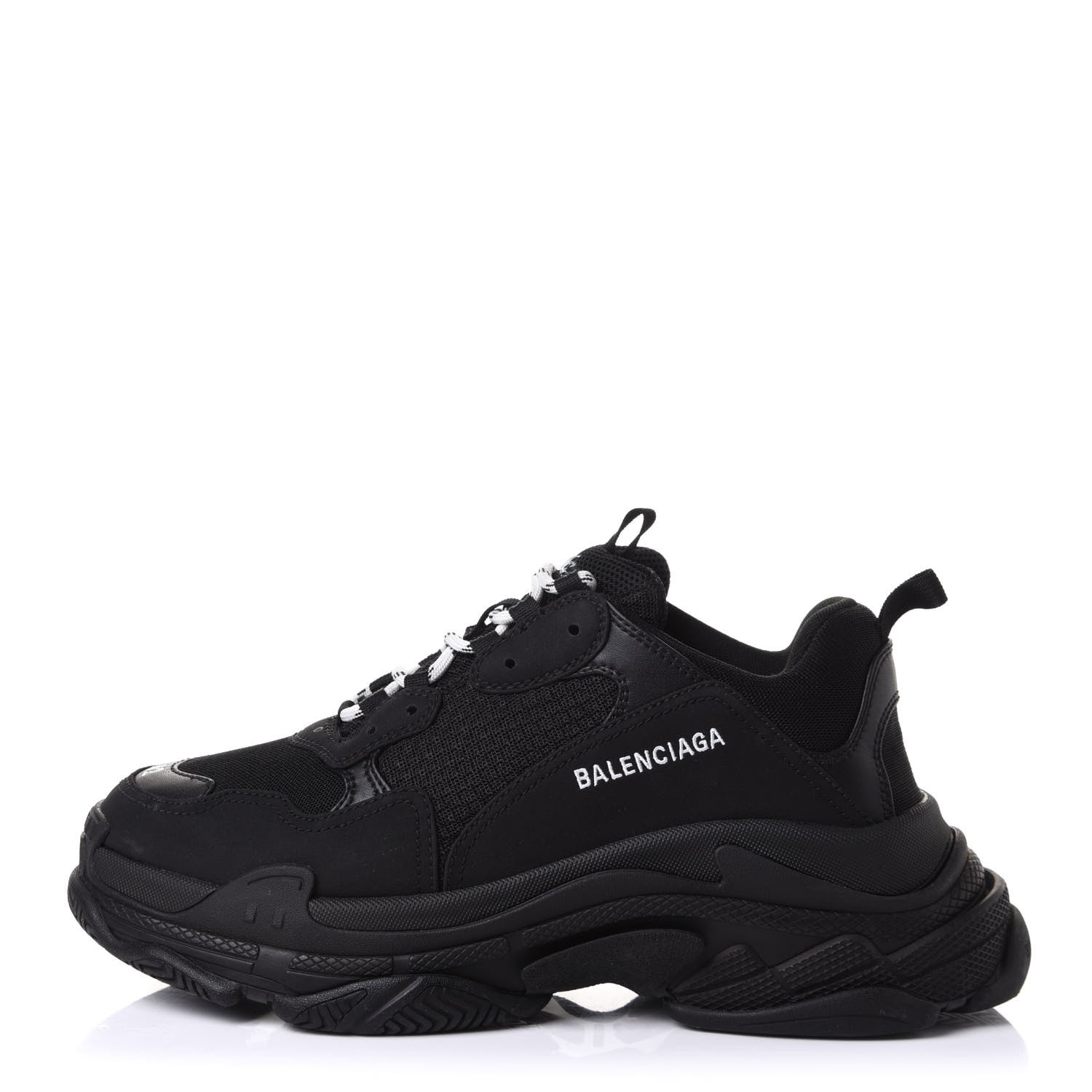 Balenciaga Fabric Mesh Mens Triple S Sneakers 42 Black 1 of 8