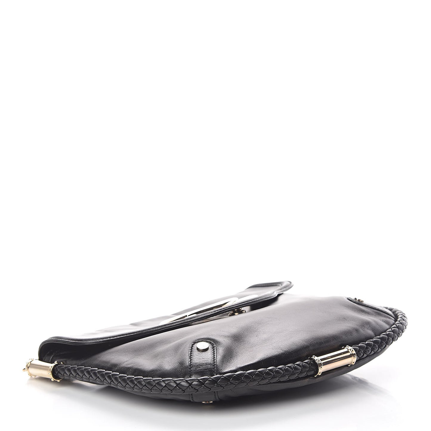 Calfskin Medium Britt Tassel Shoulder Bag Black