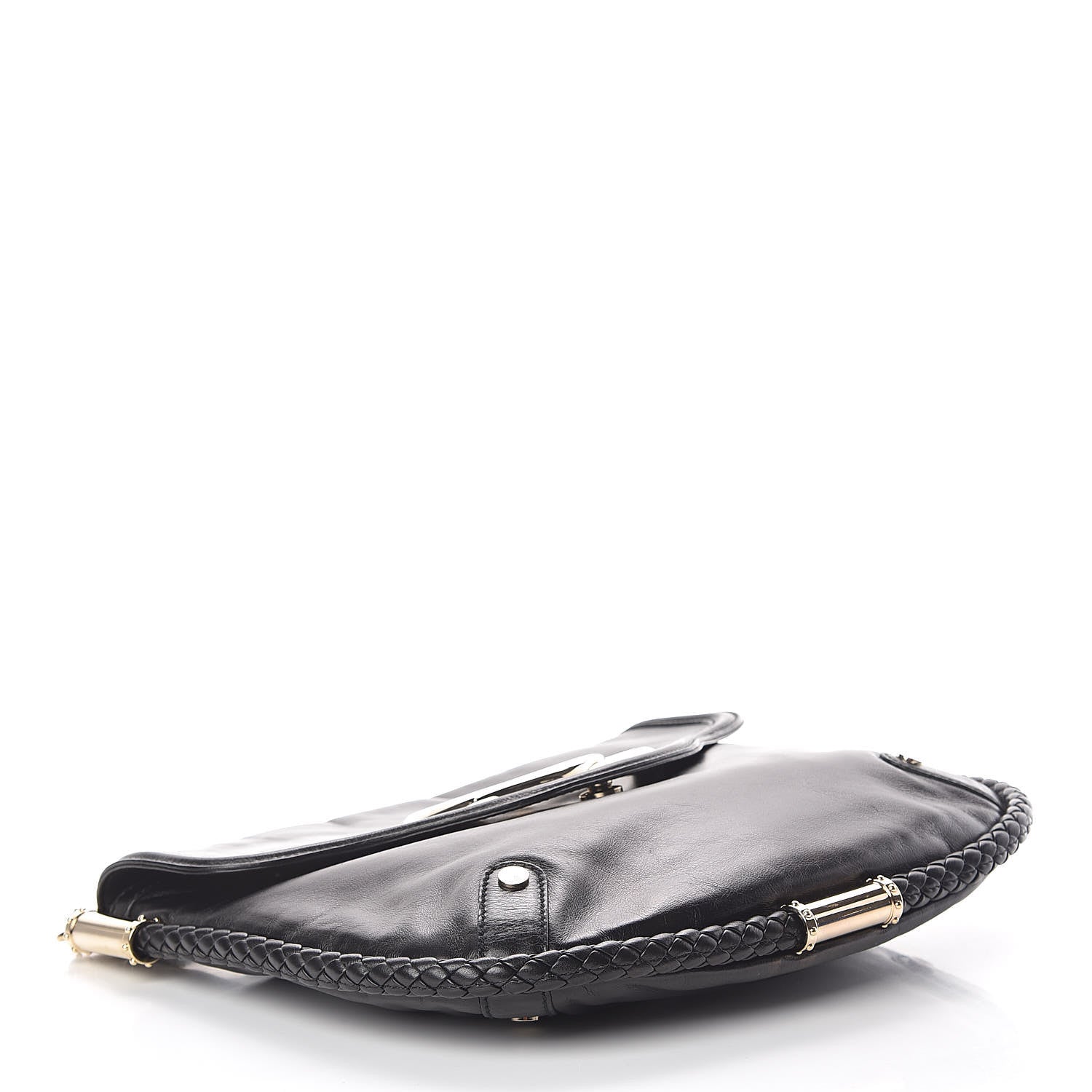 Gucci Calfskin Medium Britt Tassel Shoulder Bag Black 4 of 10