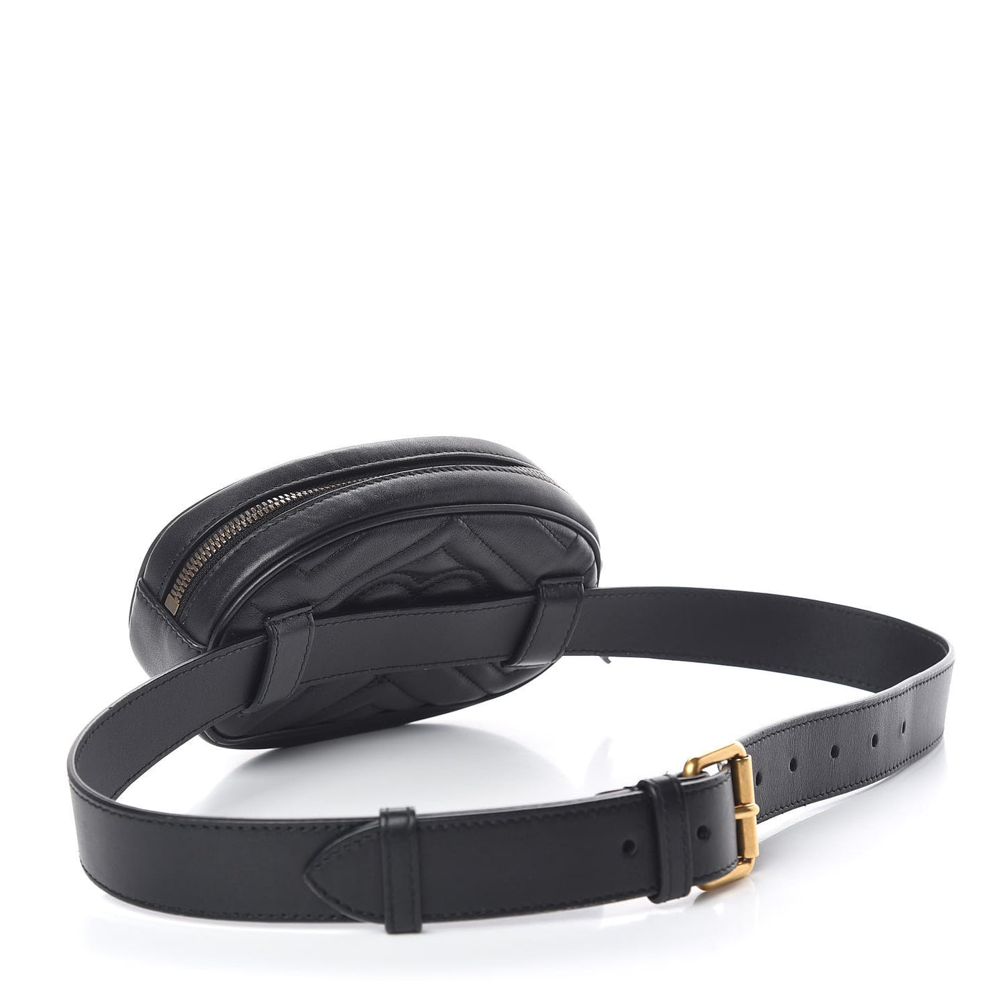 Calfskin Matelasse GG Marmont Belt Bag 85 34 Black