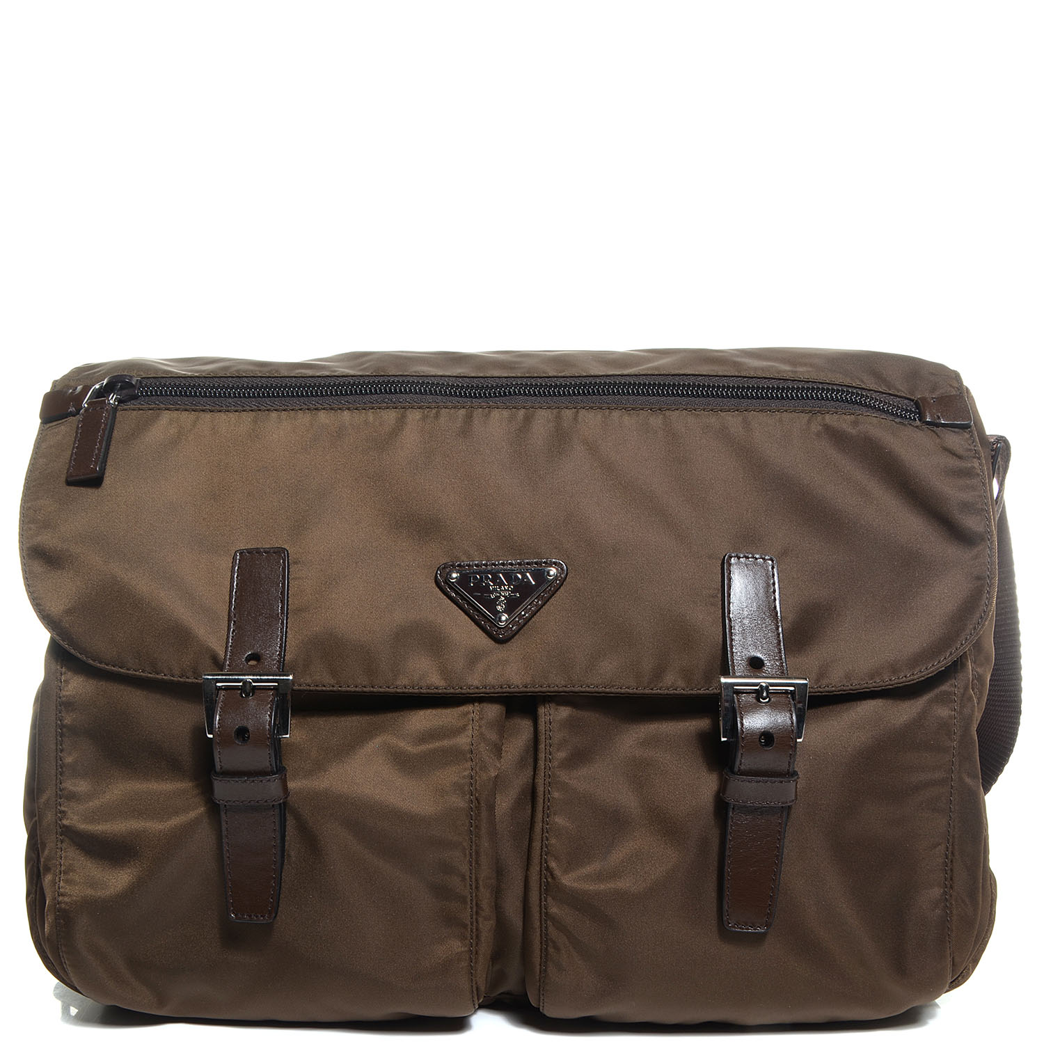 Prada Nylon Vela Messenger Bag Tundra 1 of 11