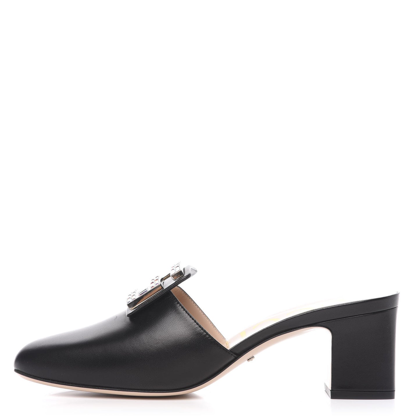 Malaga Kid Crystal Square G Madelyn Mules 40 Black