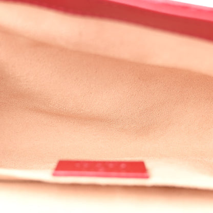 Gucci Monogram Azalea Calfskin Matelasse Diagonal Mini GG Marmont Shoulder Bag Beige Ebony New Cherry Red 5 of 10