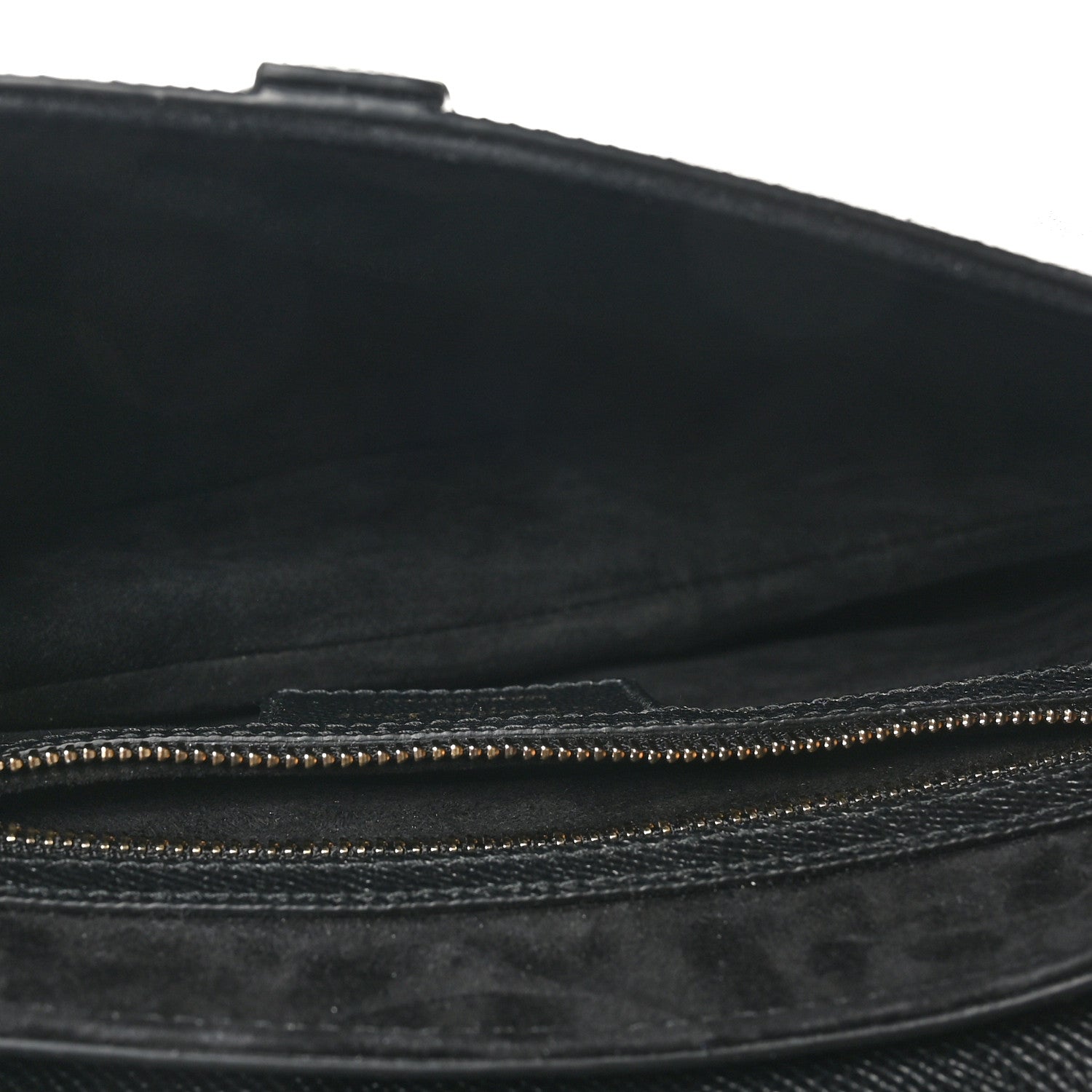 Christian Dior Grained Calfskin Saddle Bag With Strap Black 5 of 10