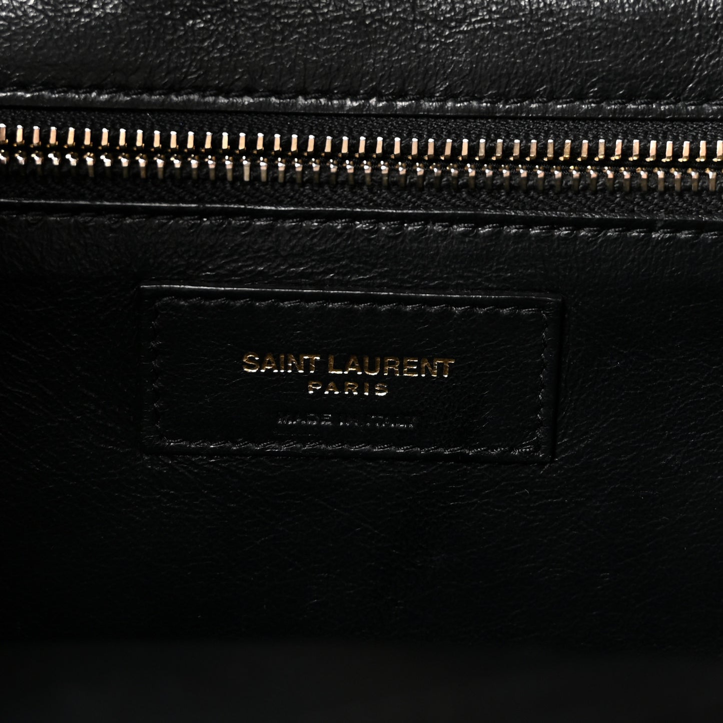 Lambskin Quilted Monogram Gaby Chain Bag Black