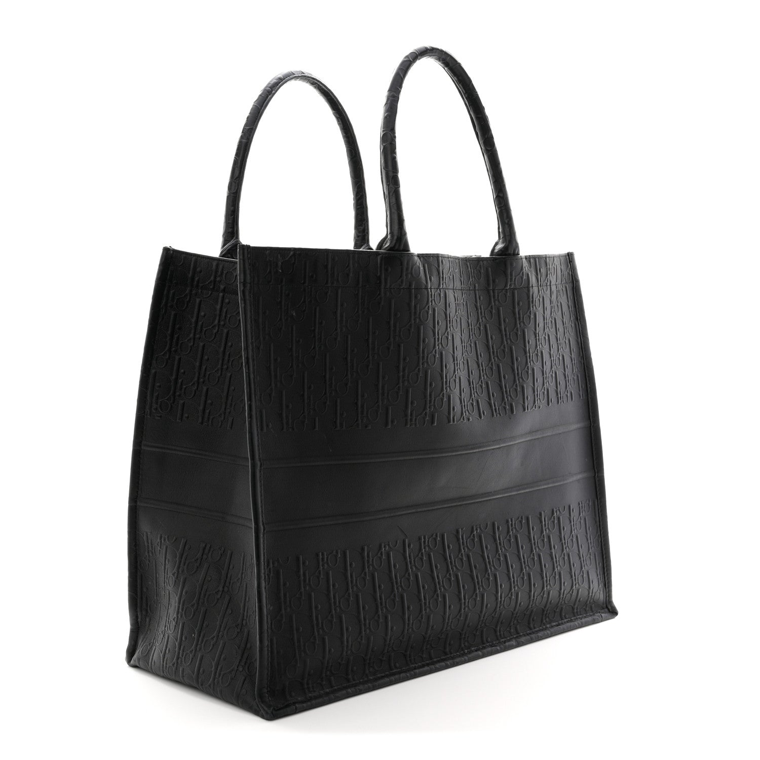 Christian Dior Oblique Calfskin Embossed Large Book Tote TBlack 3 of 13